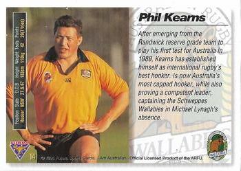 1995 Futera Rugby Union #14 Phil Kearns Back